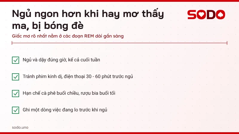 Các bước ngủ ngon hơn khi hay mơ thấy ma hoặc bị bóng đè vào gần sáng