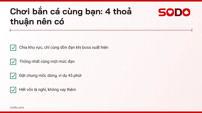 Checklist 4 việc nên làm khi chơi bắn cá cùng bạn trong phòng bắn cá 4 người
